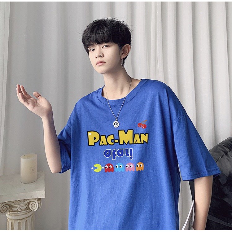 Áo Thun Tay Lỡ Unisex Form Rộng Nam - TTL699 Pacman - Chất Cotton Mềm Mịn Mát - Form Oversize < 75kg Cực Chất | BigBuy360 - bigbuy360.vn