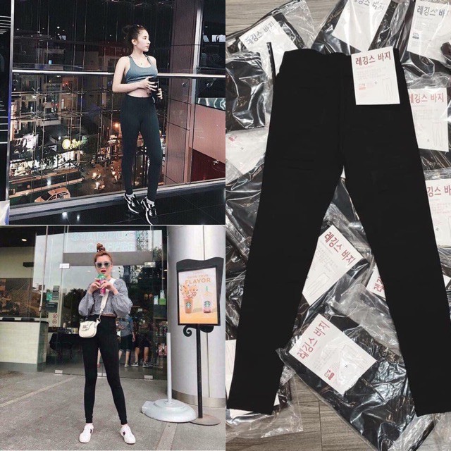 Quần legging 2 túi sau có size to tới 70kg legging xuất hàn