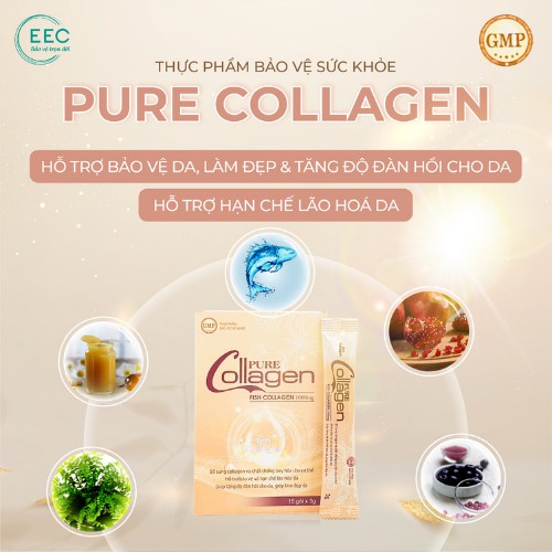 Collagen thủy phân từ cá cao cấp PURE COLLAGEN, collagen, collagen trắng da, collagen thủy phân