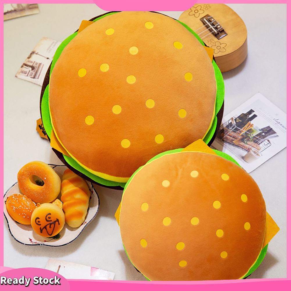 Wis| Gối Nhồi Bông Hình Hamburger Trang Trí Ghế Sofa/Giường Ngủ