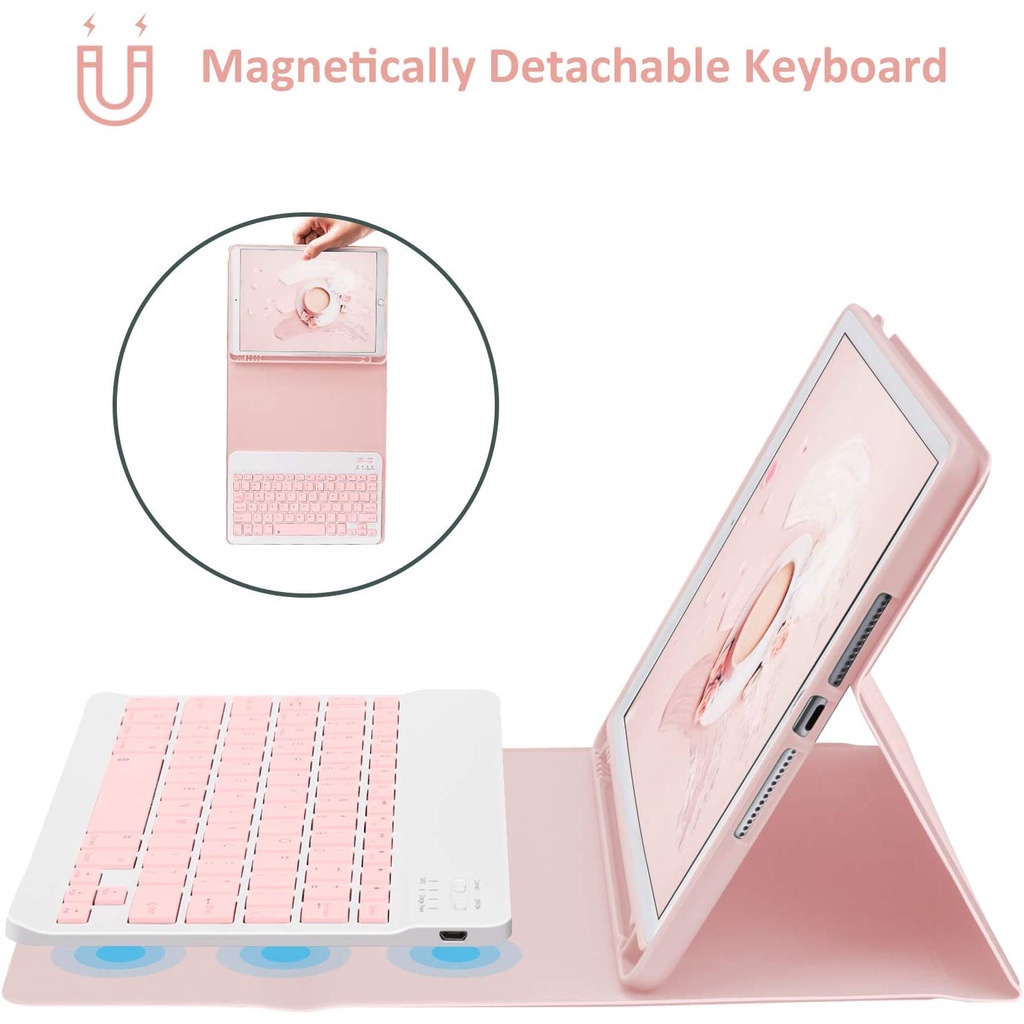 Bao Da Máy Tính Bảng Kèm Bàn Phím bluetooth Cho iPad 56789 10.2 / Air5-4 10.9 / air1air2-9.7-pro11 / 12.9 2022 mini5 / 4 Ốp
