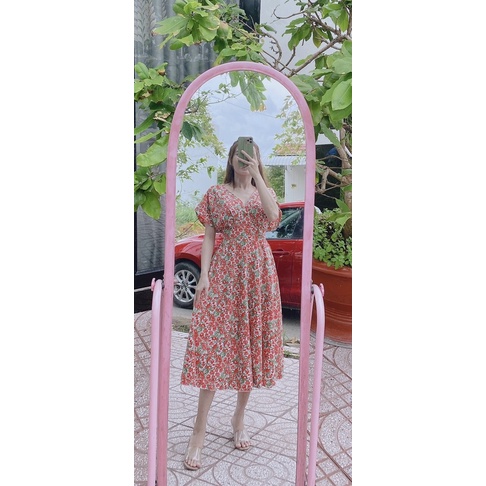 váy hoa maxi trẻ trung