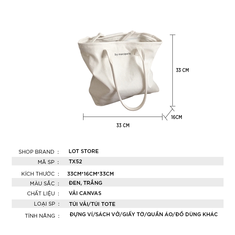 Túi tote bag đẹp vải bố trơn mềm đẹp giá rẻ TX52 | BigBuy360 - bigbuy360.vn