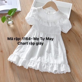 Rập Váy Cho Bé Gái K1164 (Rập Giấy May Đầm Trẻ Em)