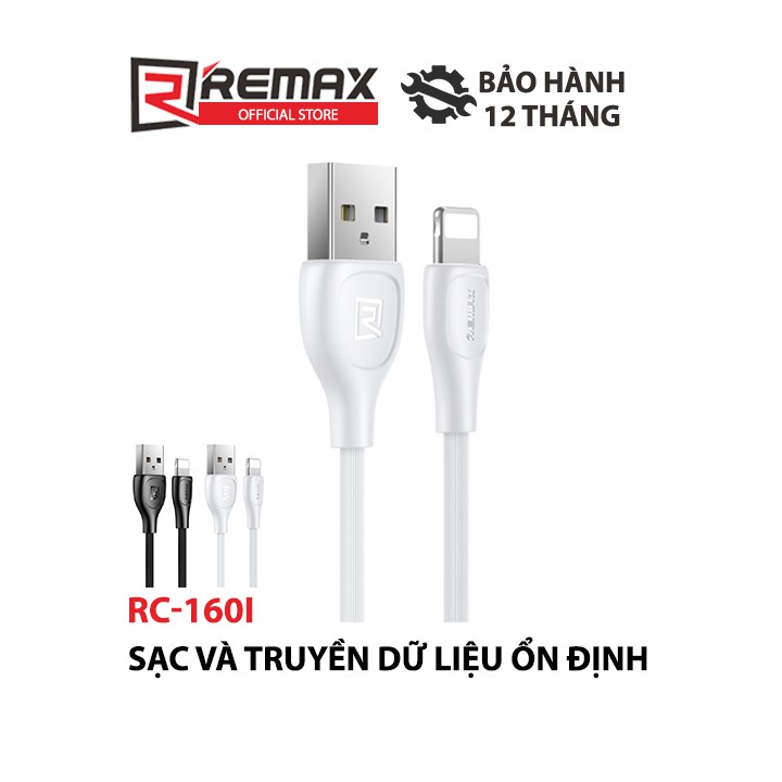 Cáp sạc điện thoại Lesu Pro Remax RC-160i cổng Lightning max 2.1A