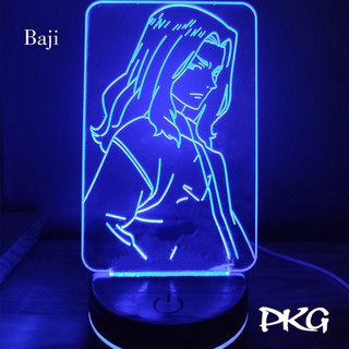 Đèn Ngủ Led 3D BAJI nhân vật Anime phát sáng 16 màu cảm ứng có điều khiển từ xa DN259