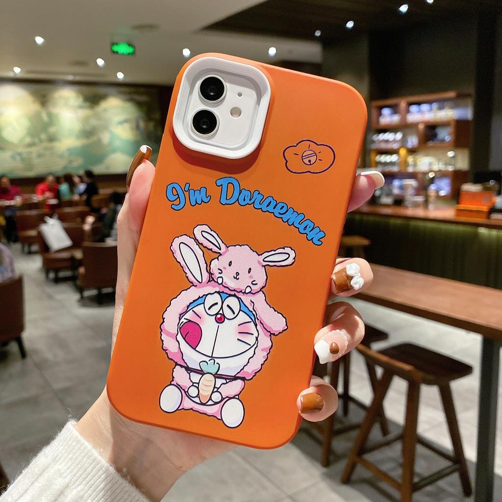 Ốp điện thoại TPU in hình Doraemon 3 trong 1 cho IPhone 13 12 11 7Plus X Xs Max XR