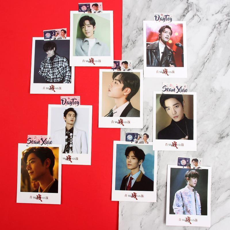 Hộp ảnh lomo card 30 ảnh Tiêu Chiến tặng vòng tay sợi chỉ đỏ may mắn