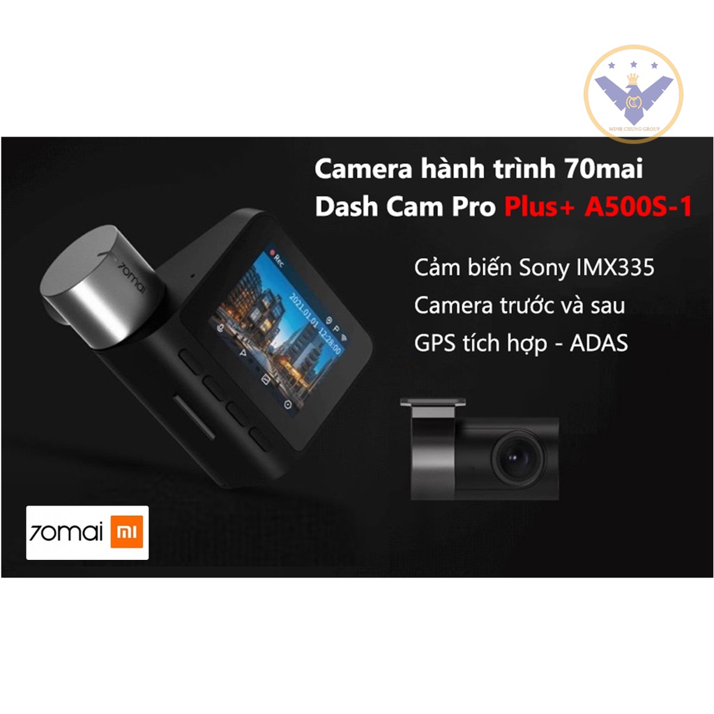 Camera hành trình 70mai Dash cam Pro Plus+ A500S kèm cam sau