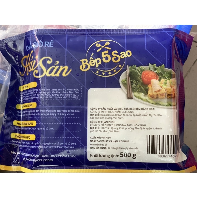 Chả Giò Hải Sản Bếp 5 Sao 500g