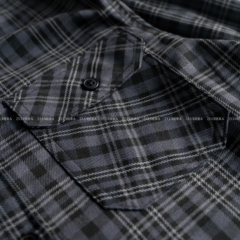Áo sơ mi kẻ nam 23Uhera Gray Duffle