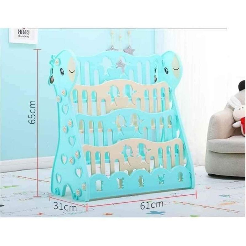 Kệ sách cho bé mẫu hình con hươu, kệ sách nhựa để sàn tiện dụng chất liệu siều bền