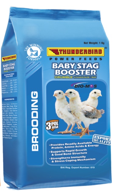 Cám gà con BABY STAG BOSSTER Thunderbird gói 1kg - date mới.