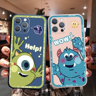 Ốp Điện Thoại Cạnh Vuông In Hình Mike Monster Cho iPhone 13 Pro Max 12 11 XR XS 7 8 Plus SE 2020