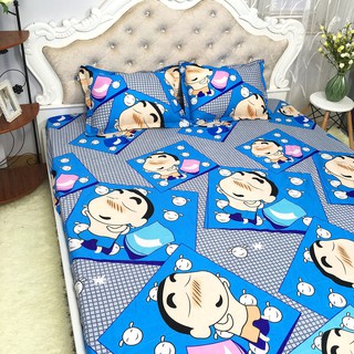  Set Ga Gối Cotton Poly 3 Món_Mẫu CU SHIN Cho Bé Trai Tinh Nghịch