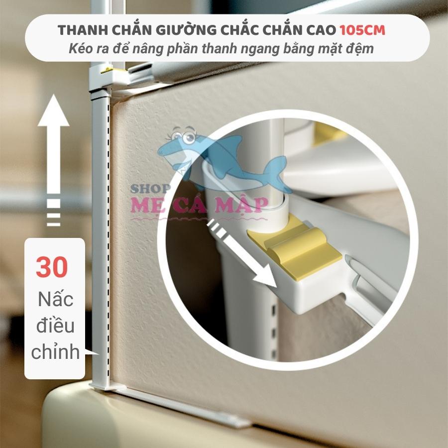 Thanh chặn giường Pakey 2023 nâng hạ 1 bên hiệu Pakey, thanh chắn giường nâng cấp cao 105cm có 3 màu