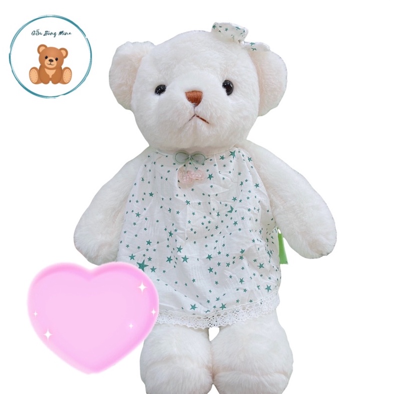 Gấu Bông Teddy Váy Yếm Sao Dễ Thương Cho Bé - Gấu Bông Mina