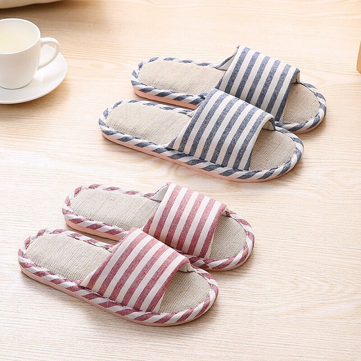 Dép vải đi trong nhà Kẻ sọc 1809 KOREA STORE88