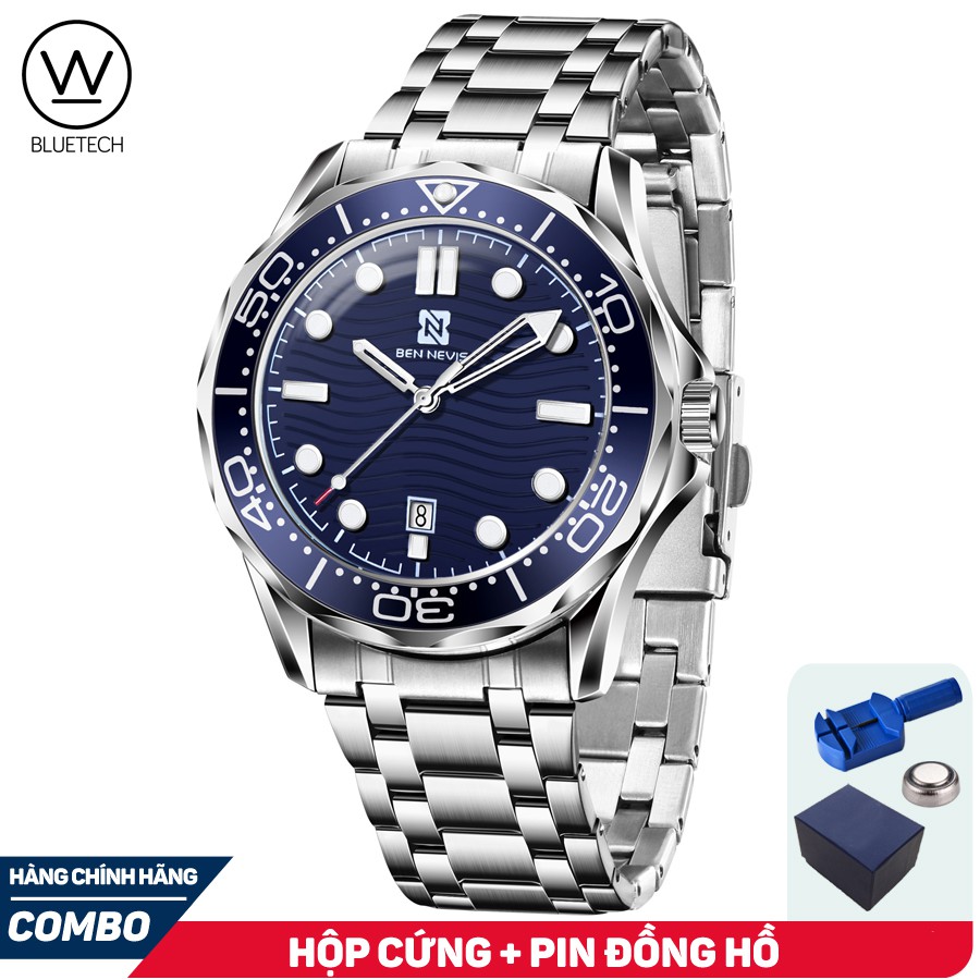 Đồng hồ Nam BEN NEVIS 3016G Dây Thép Lịch Ngày