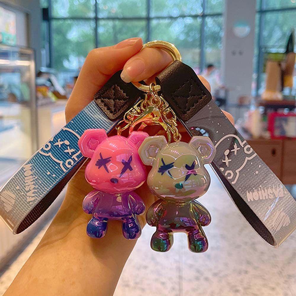 DARNELL Móc Khóa Hình Gấu Bông Màu Gradient Dễ Thương