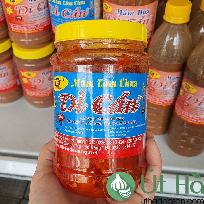 Mắm Tôm Chua Dì Cẩn Hủ 500gr Đặc Sản Nổi Tiếng Đà Nẵng Hương Vị Thơm Ngon Đặc Sắc - Út Hà Đặc Sản