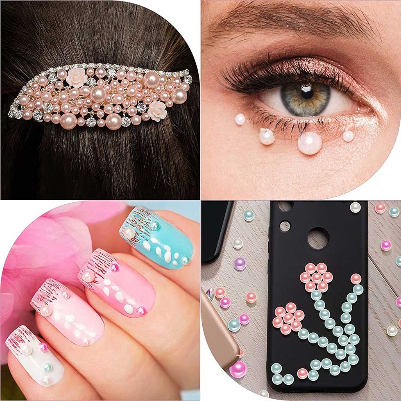 Sa Set 2800 Hạt Ngọc Trai Tròn Mini Dán Trang Trí