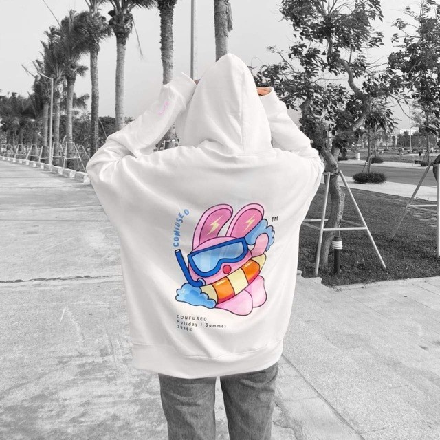 Áo Nỉ Mũ Hoodie Unisex Boom Shop Thú Bơi KH19