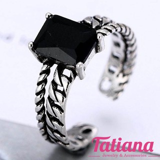 Nhẫn bạc thái đen - Tatiana - n2332 (bạc đen)