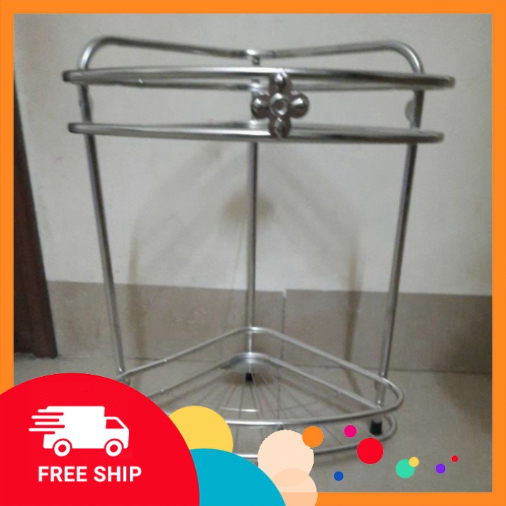 Kệ góc nhà tắm, kệ nhà bếp inox cao cấp hàng chuẩn dày GDTA