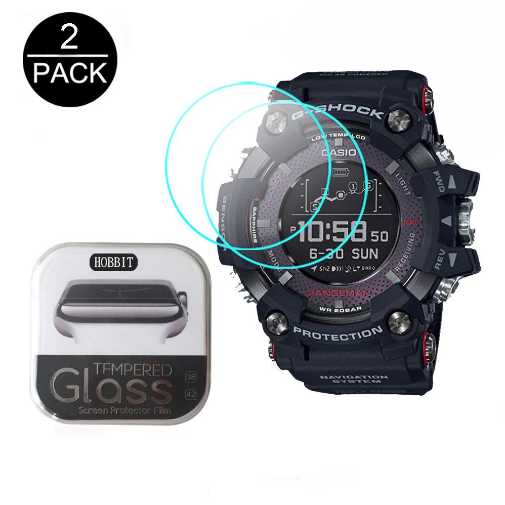 2 Miếng Dán Bảo Vệ Màn Hình Kính Cường Lực 9H Cho Casio G-SHOCK GPR-B1000 GRB-100 SGW-100 GWG-1000 G