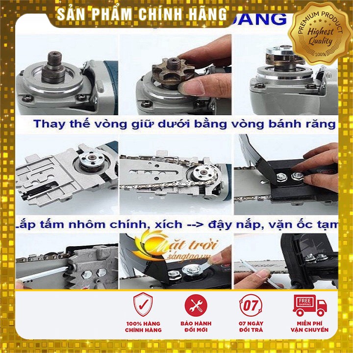 [ FREE SHIP ] Bộ Lưỡi cưa xích gắn máy cắt cầm tay