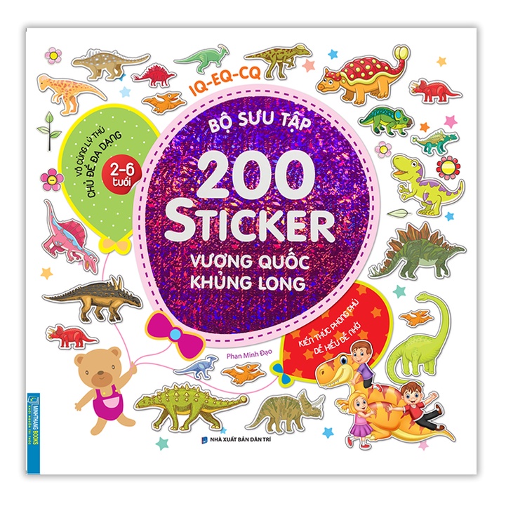 Sách - Bộ sưu tập 200 sticker - Vương quốc khủng long (tái bản)