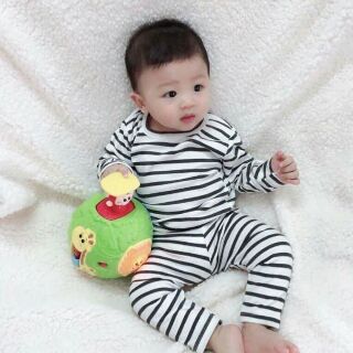 Combo bộ kẻ cotton cho bé