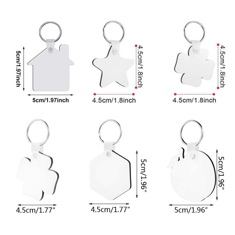 Mojito Set 12 Móc Khóa Chuyển Nhiệt In Hai Mặt MDF Cho Chìa Khóa