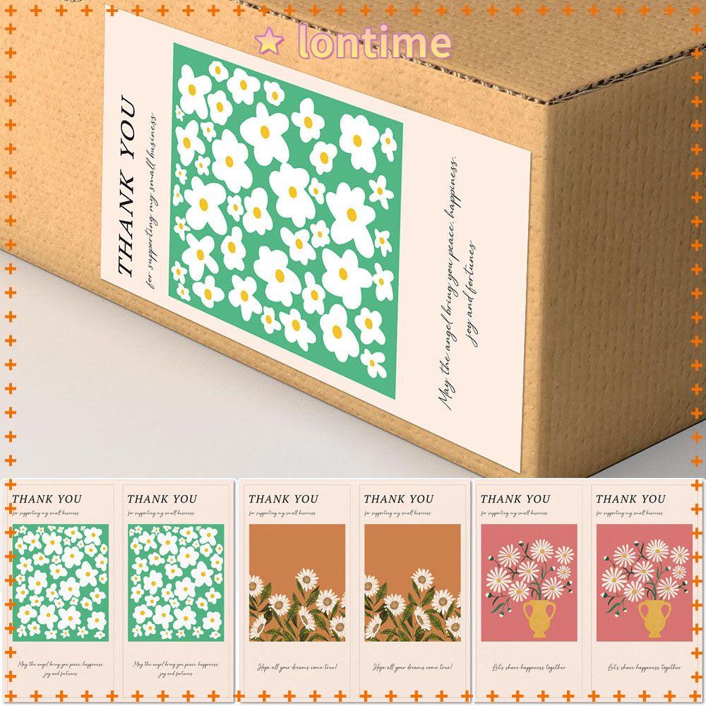 Bộ 50 Miếng Dán Trang Trí Quà Tặng 5*10cm In Chữ Thank You