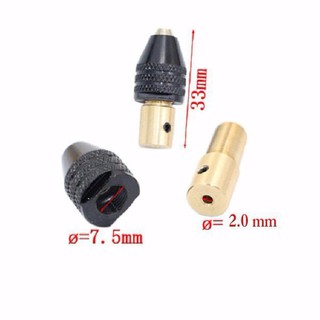 Bộ đầu kẹp mũi khoan cho Motor trục 2mm