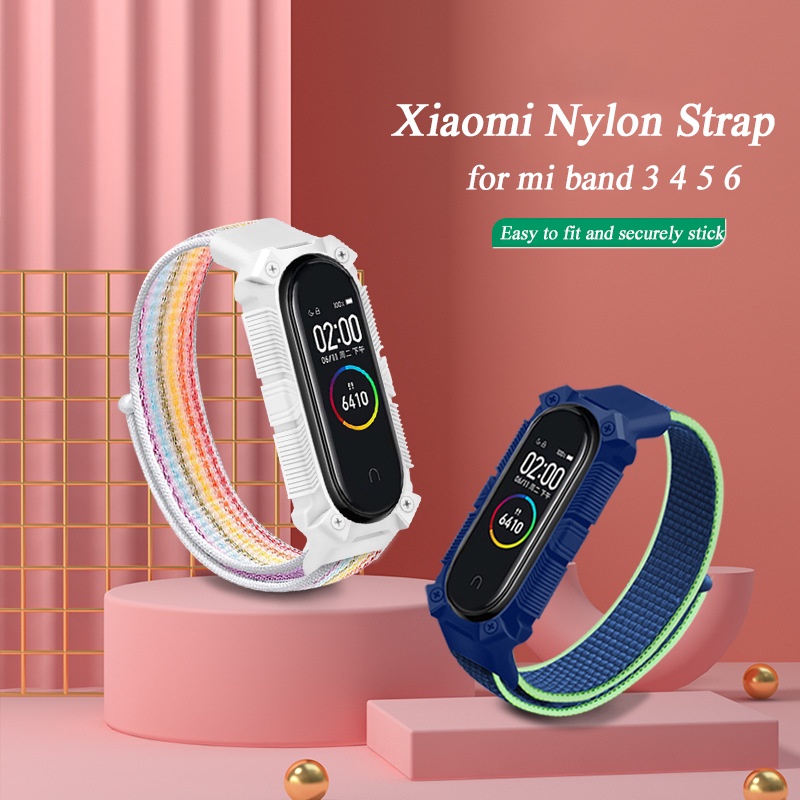 Dây đeo sợi nylon cho Xiaomi Mi Band 7 6 5 4 3