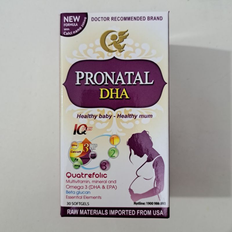 Viên uống PRONATAL DHA _ Bổ sung acid folic, các acid amin bồi bổ cơ thể_Hộp 30 viên