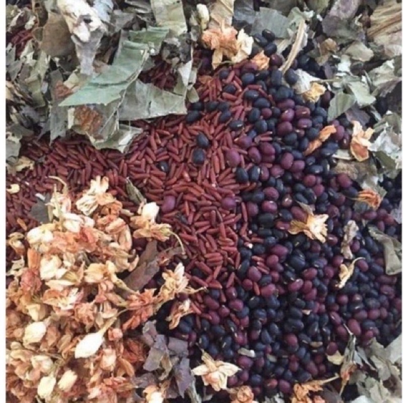Trà thảo mộc xạ đen gạo lứt hộp 500gr