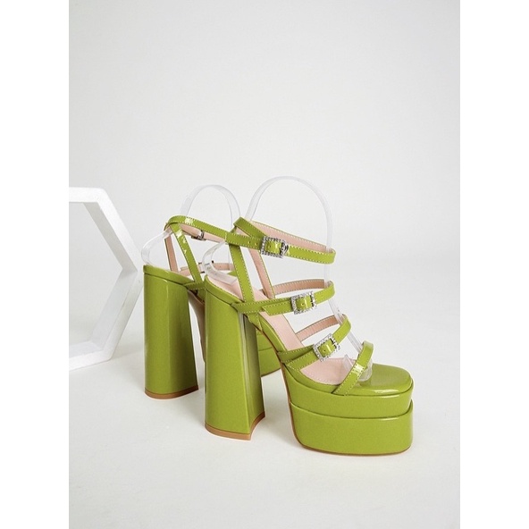 GIÀY CAO GÓT G3271 PHỐI DÂY ĐẾ CAO 15CM