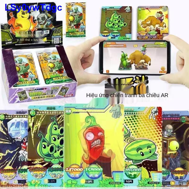 Chính hãng Plants vs. Zombies Cards Trọn bộ Thẻ phiên bản cổ điển flash AR Battle sưu tập Sách Đồ chơi trẻ em <