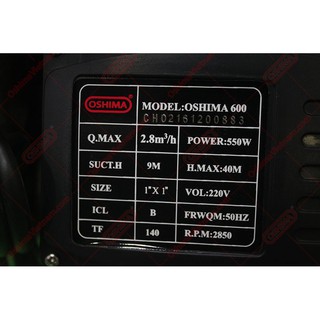 Máy bơm nước gia đình Oshima 600