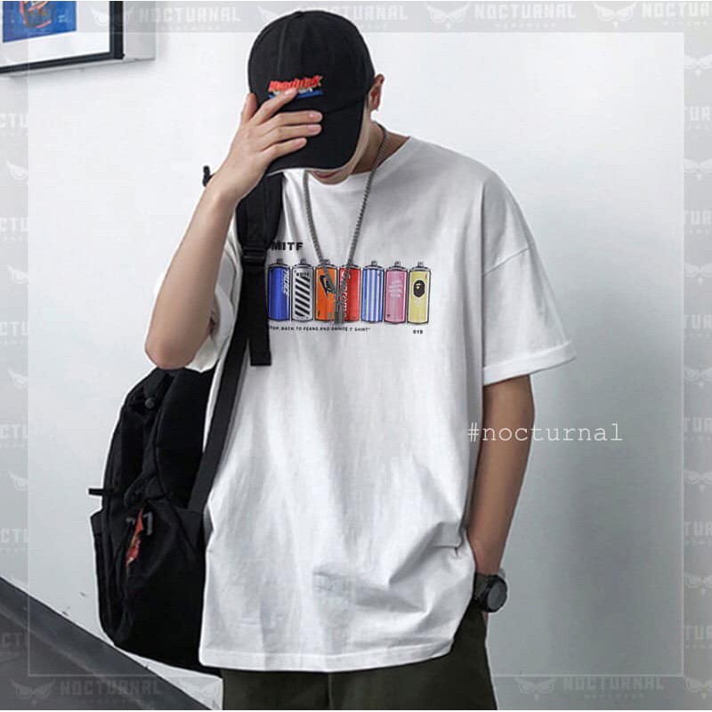 {Freeship} Áo Thun Tay Lỡ Off White MITF Màu Đen Và Trắng Unisex