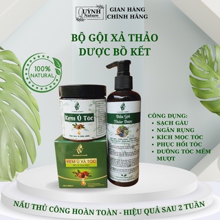 Bộ gội thảo dược bồ kết + kem ủ tóc được nấu thủ công