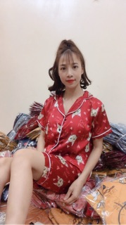 Đồ Bộ Lụa Satin Lửng