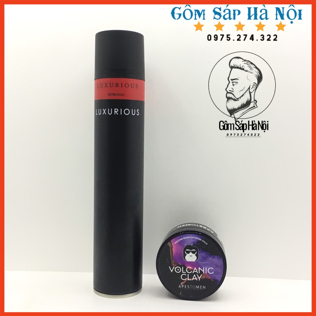 COMBO GÔM XỊT TÓC LUXURIOUS + SÁP