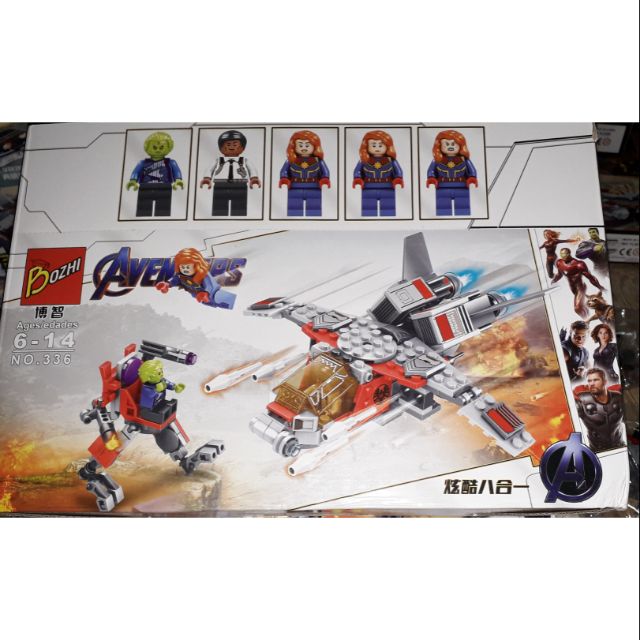 Lắp ráp 1 hộp Lego_AVengers 336 có nhiều chi tiết bằng nhựa ABS