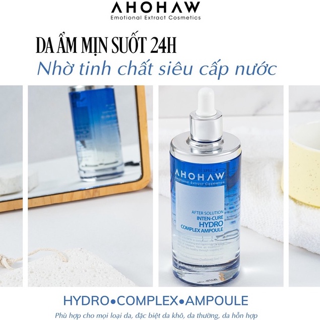 Bộ đôi Căng Bóng - Phục Hồi Ahohaw Inten Cure Hydro 150ml & Multi Cream 200g - Tăng cường phục hồi và tái tạo da