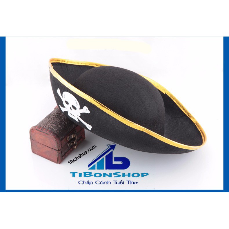 Trang Phục hóa Trang halloween-Mũ Cướp Biển Vàng Bạc 01