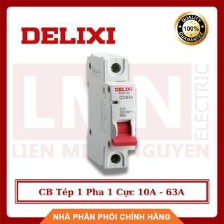 Cầu dao tự động cb tép 1 pha 1 cực 10a đến 63a delixi, hàng chất lượng - bh 12 tháng